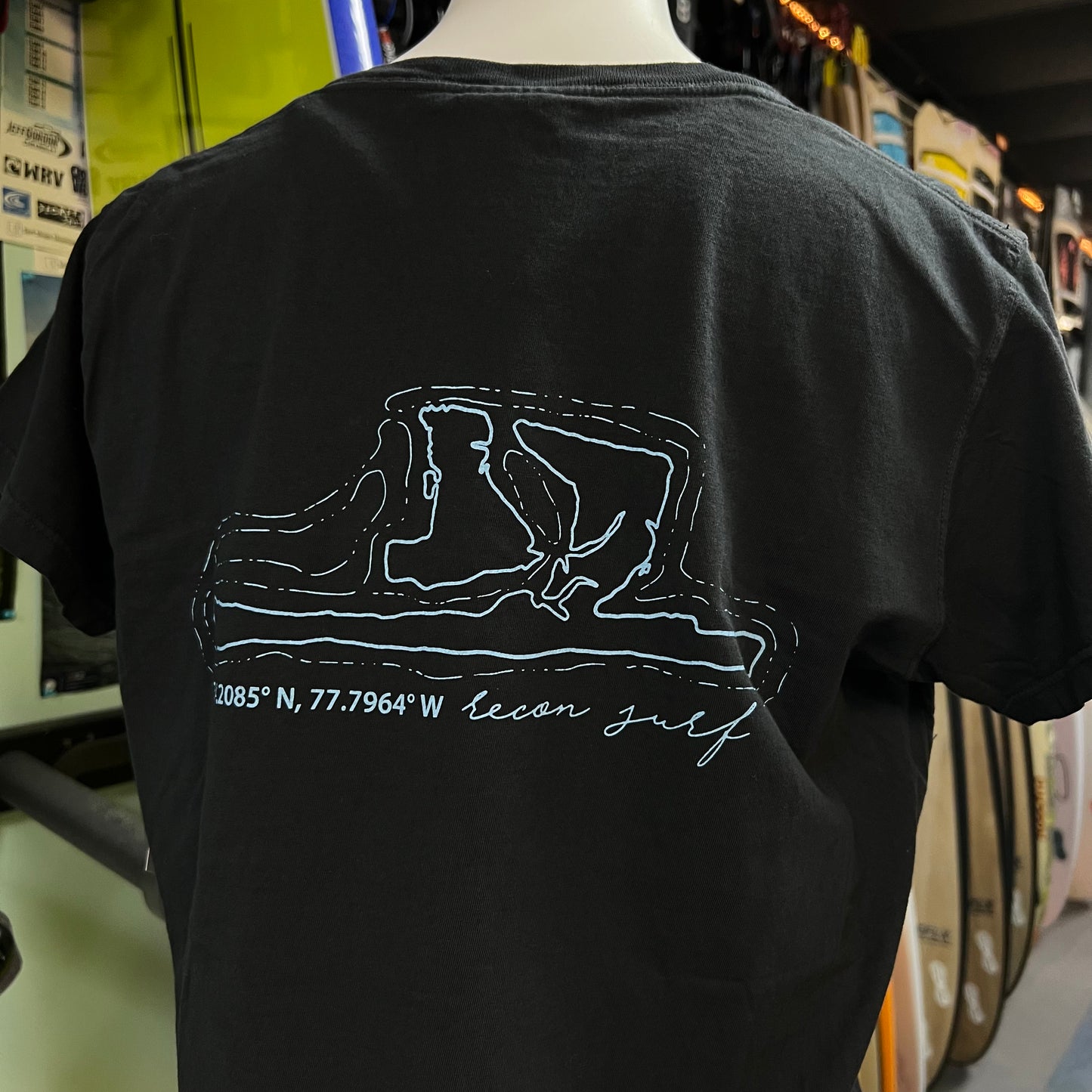 WOMEN'S WRIGHTSVILLE MAP LOGO TEE