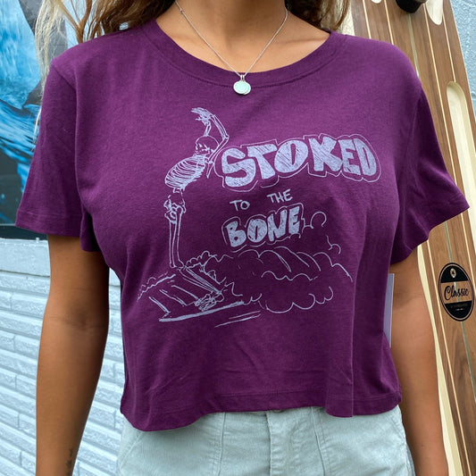STOKED TO THE BONE CROPPED TEE - WOMENS
