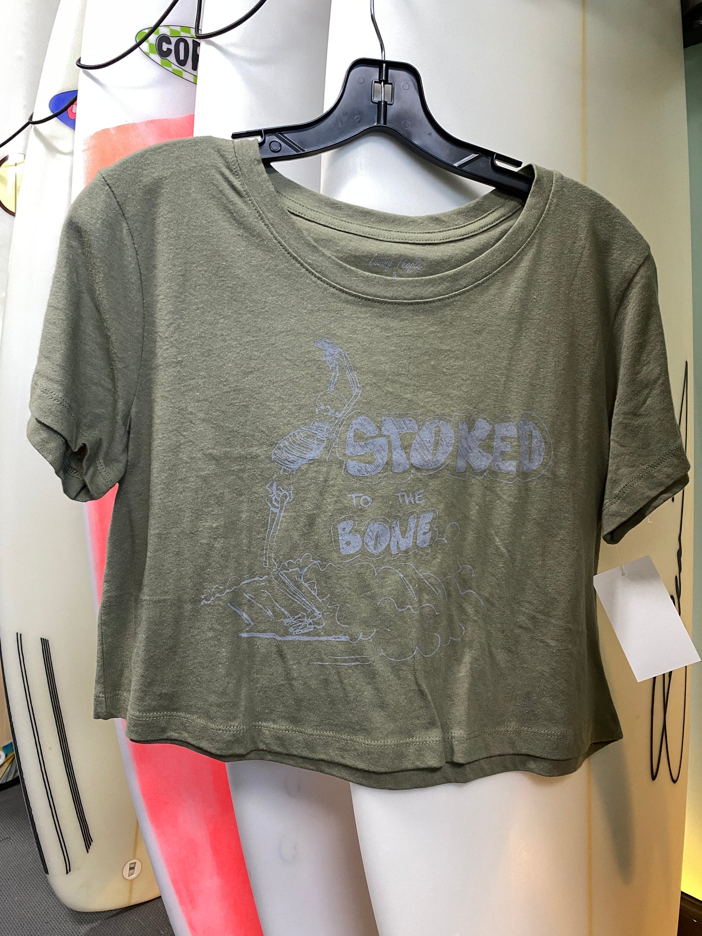 STOKED TO THE BONE CROPPED TEE - WOMENS