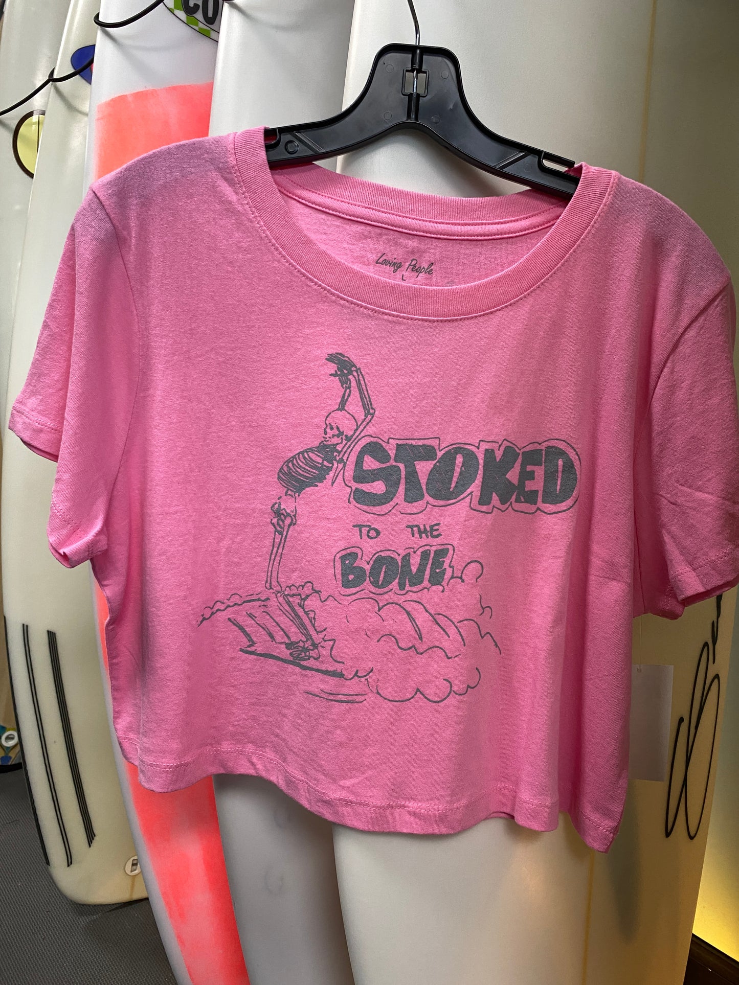 STOKED TO THE BONE CROPPED TEE - WOMENS