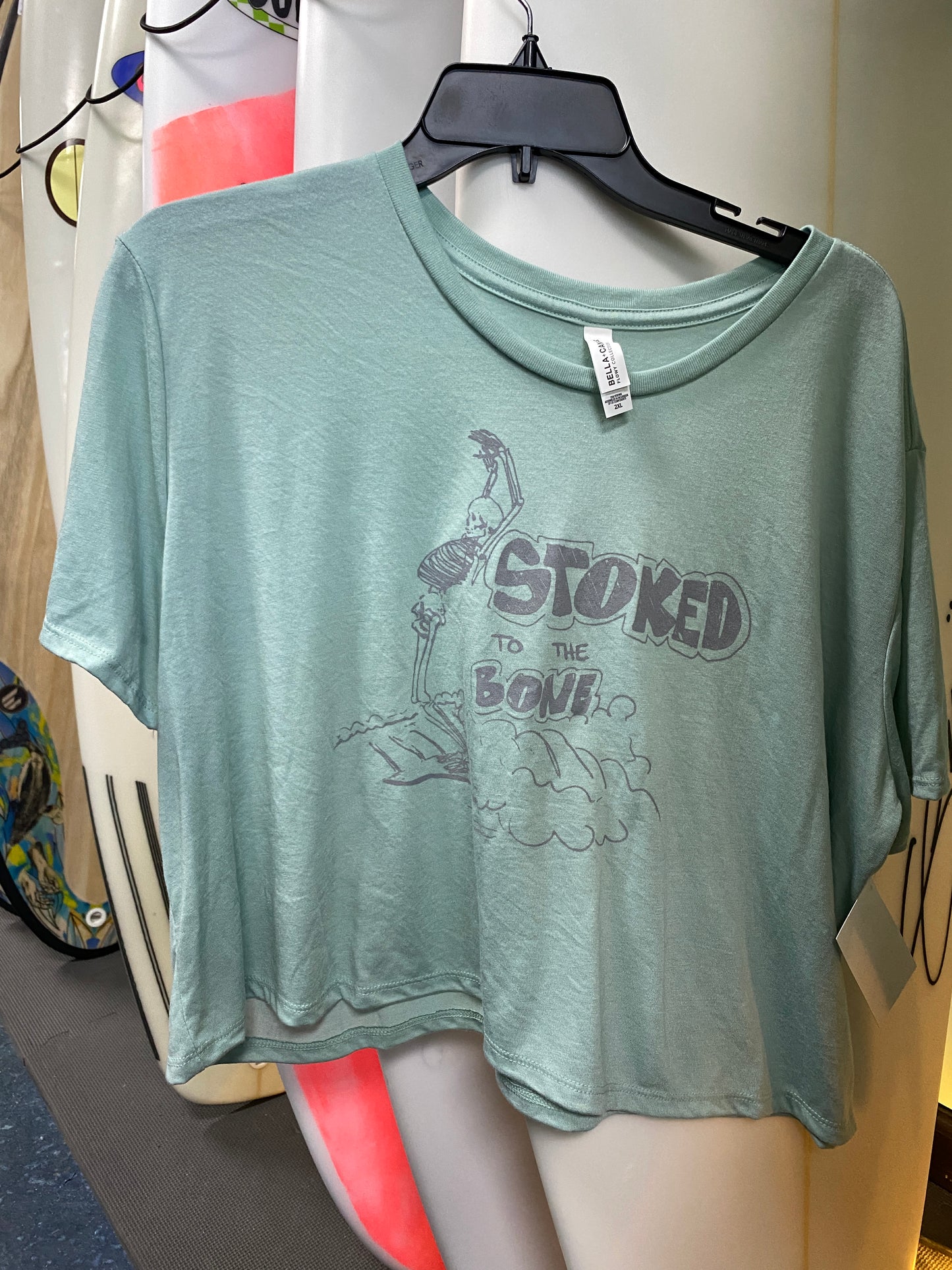 STOKED TO THE BONE CROPPED TEE - WOMENS