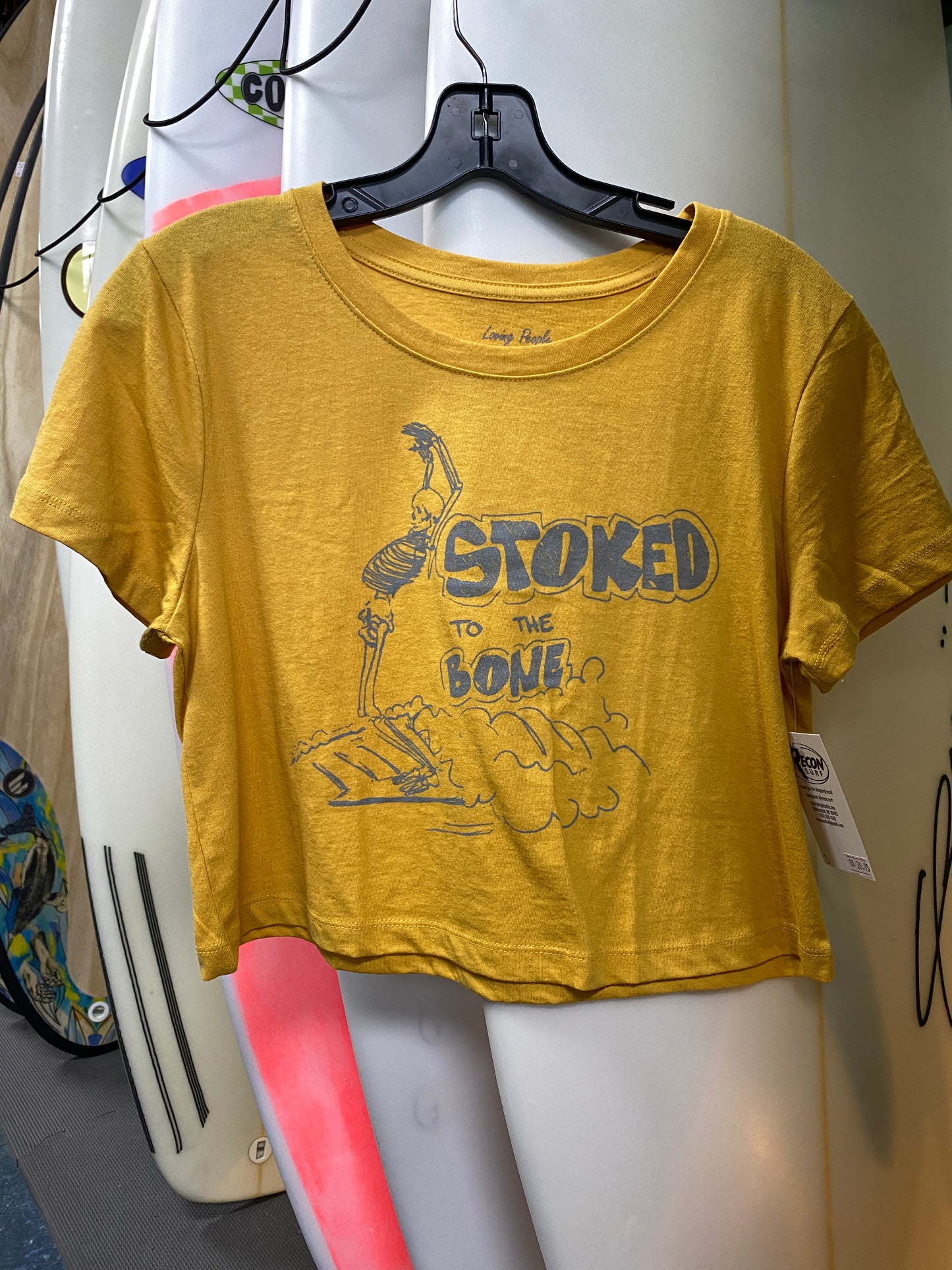 STOKED TO THE BONE CROPPED TEE - WOMENS