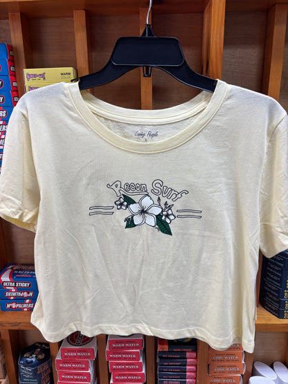 PLUMERIA CROP TEE