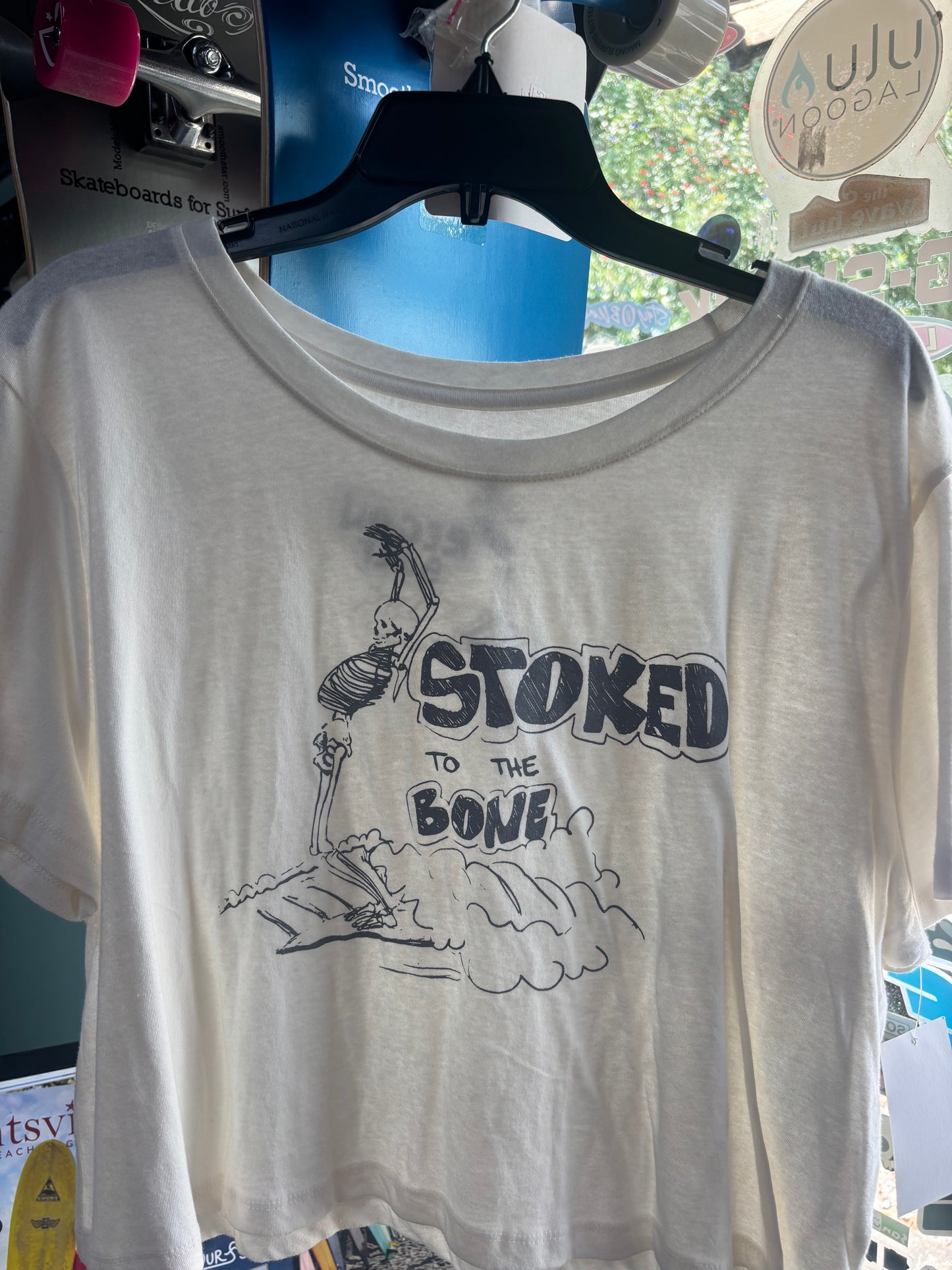 STOKED TO THE BONE CROPPED TEE - WOMENS