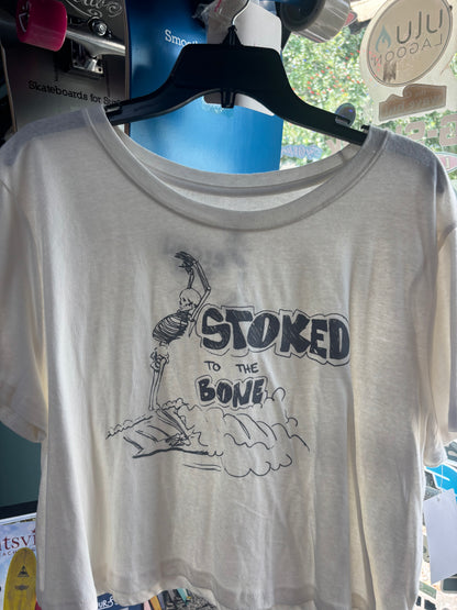 STOKED TO THE BONE CROPPED TEE - WOMENS